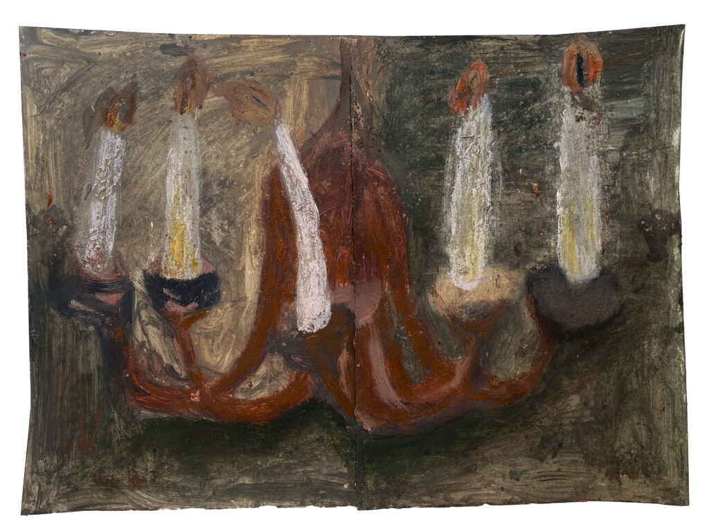 Candles | 34x45 cm | oil color on paper | 2022