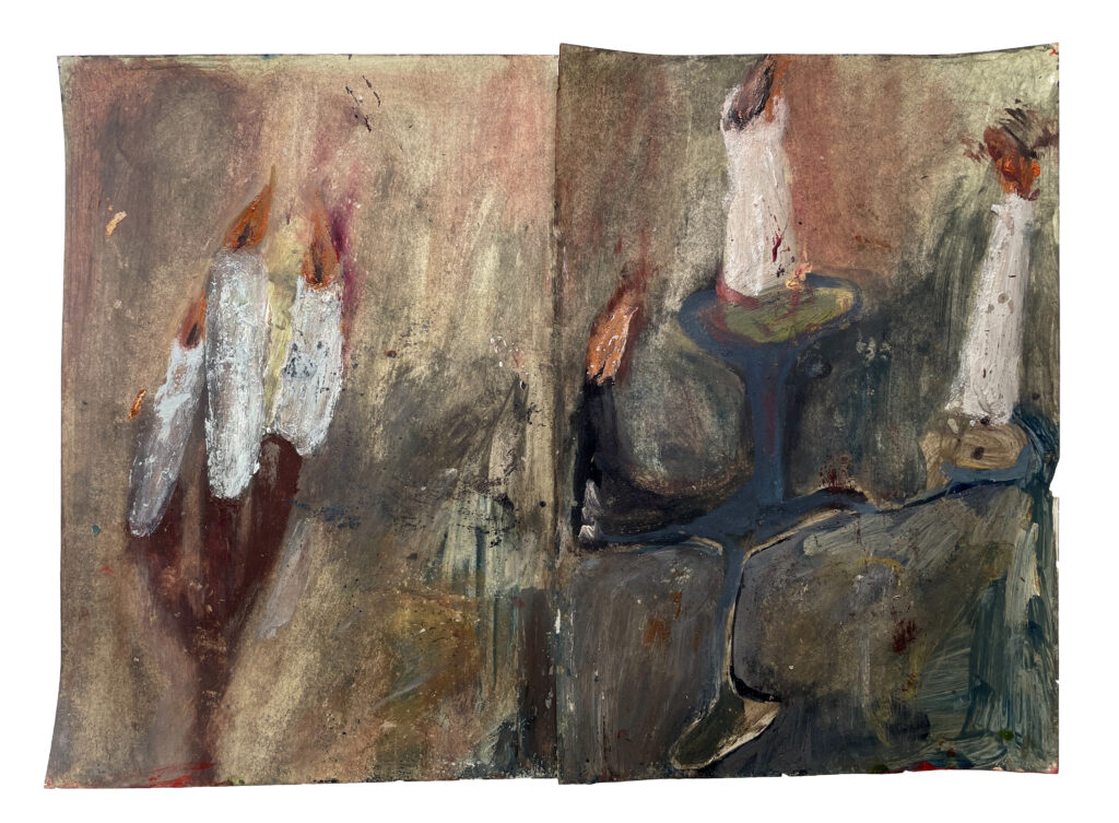 Candles | 34x45 cm | oil color on paper | 2022