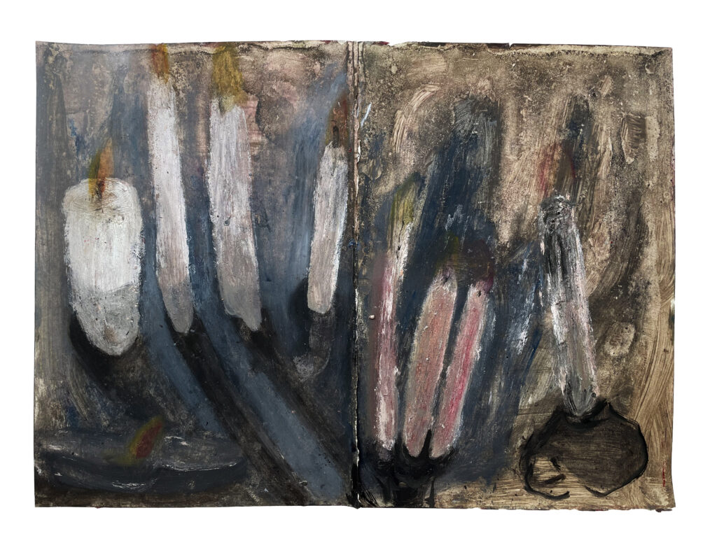 Candles | 34x45 cm | oil color on paper | 2022
